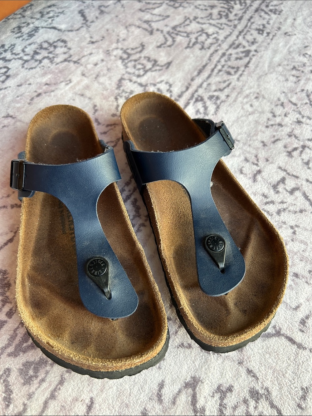 Birkenstock Navy Blue Thong Sandals